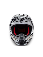 Alpinestars S-M5 Mineral Helmet, Cool Gray and Black Motocross Helmet, ECE 22.06 certified with red interior lining.