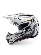 Alpinestars S-M5 Mineral Helmet, off-road motocross helmet in Cool Gray and Dark Gray Glossy, ECE 22.06 certified.