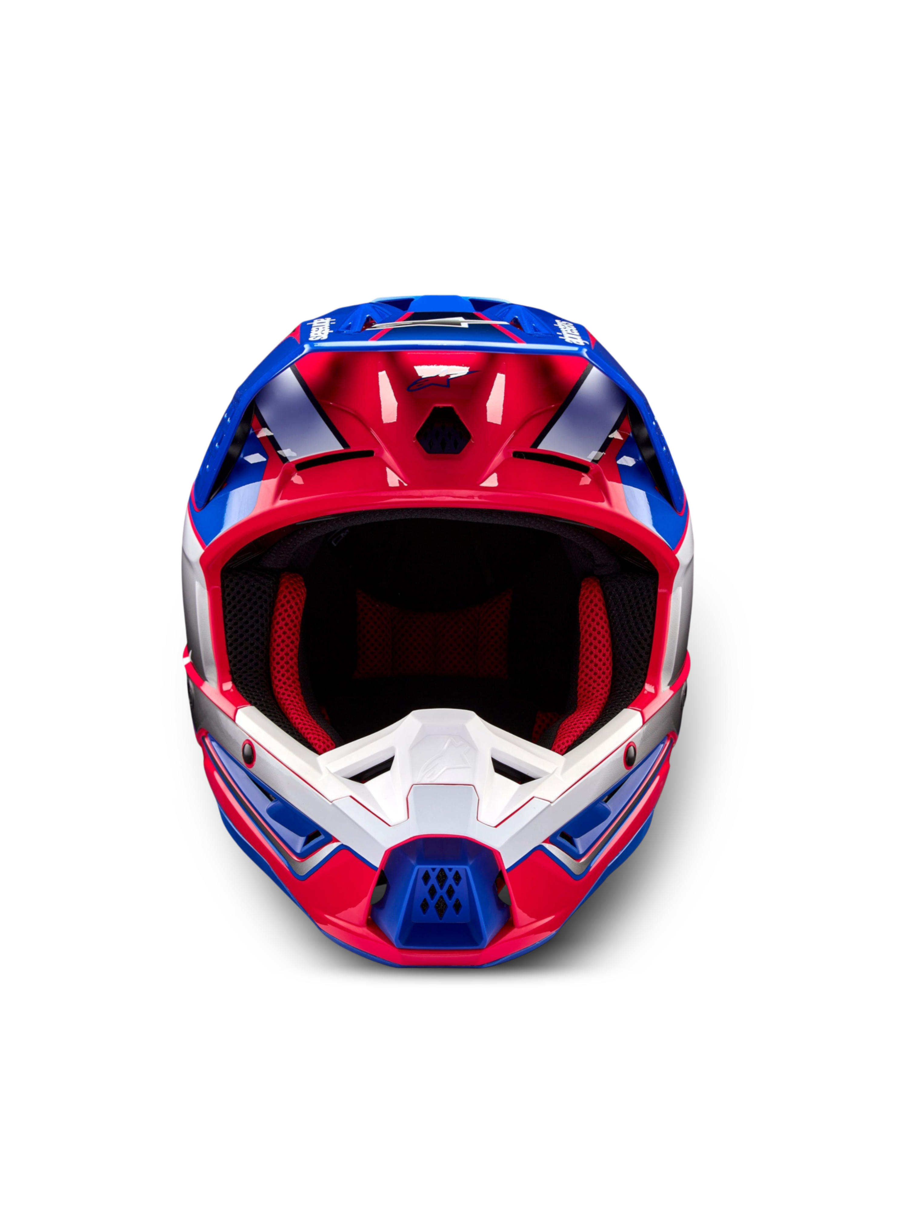 Alpinestars S-M5 Sail Helmet, Motocross Off-Road Helmet, White, Diva Pink, and Enamel Blue, ECE 22.06 Certified.