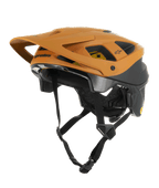 Capacete Alpinestars Vector Tech Zeal, capacete de BTT, laranja e preto com logótipo Mips amarelo, com uma viseira frontal grande, múltiplas aberturas de ventilação e correia de queixo ajustável, concebido para proteção em trilhos fora de estrada