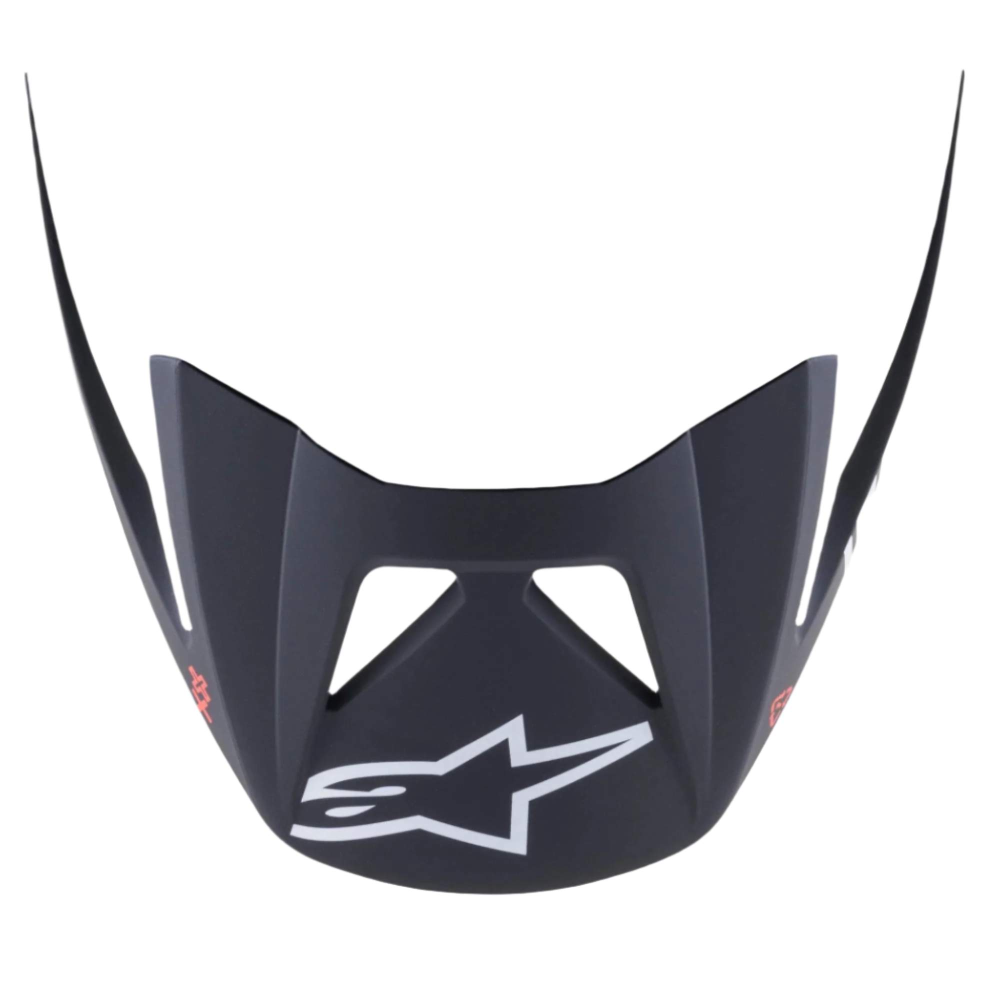 Alpinestars Viseira Vector Tech A1, viseira de substituição para capacete de ciclismo, Preto Cinza Claro Mate, com logótipo A-star branco na parte frontal, construção em plástico durável para utilização em MTB trail e enduro