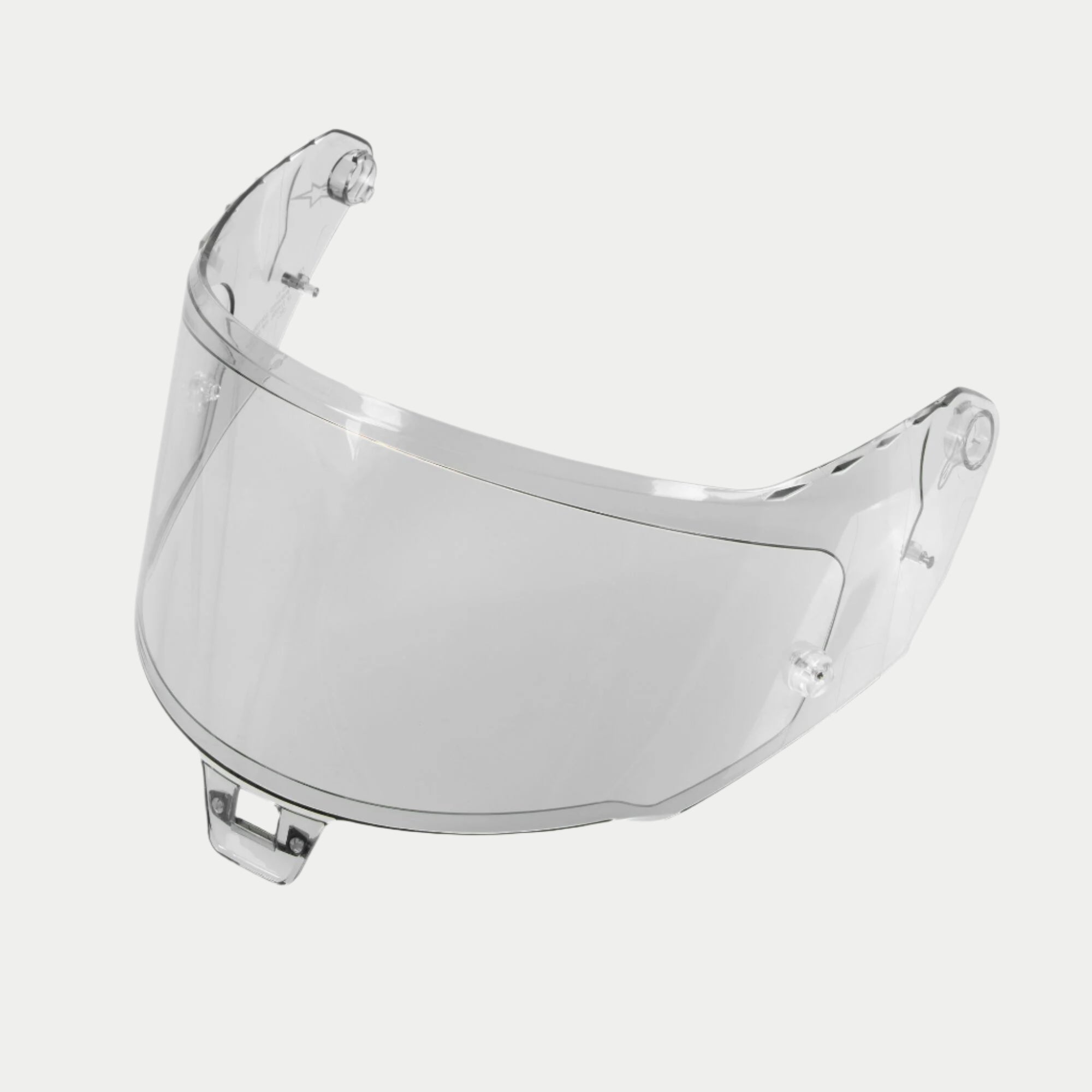 Alpinestars Supertech R10 AFHS-01 Shield, viseira de substituição para capacete, transparente, construção em plástico transparente para capacetes de corrida S-R10, design curvo com pontos de montagem precisos, acessório oficial para capacete de motociclismo