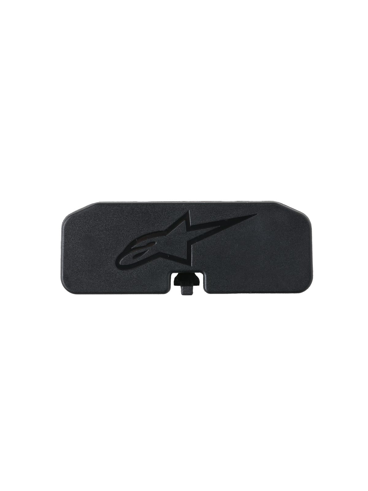 Alpinestars S-R7 Communication System Rear Cover, tampa traseira preta em policarbonato para sistema de comunicação de capacete de moto, peça de substituição com logótipo Astar em relevo