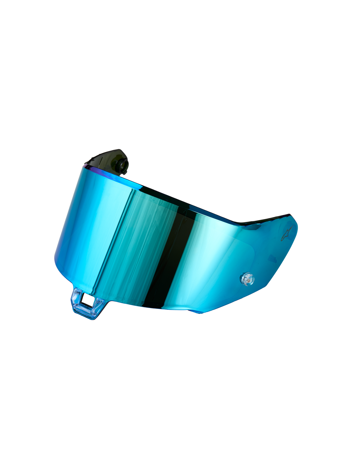 Alpinestars Absolute Vision Shield V2, viseira de substituição para capacete de moto para corrida, acabamento azul espelhado, construção sintética