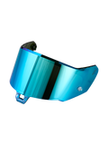 Viseira Supertech R-10/R-7 Absolute Vision Gen2.1-R da Alpinestars, viseira de substituição para capacete de moto, azul espelhado, construção em policarbonato com filtragem ótica para condução em circuito e estrada