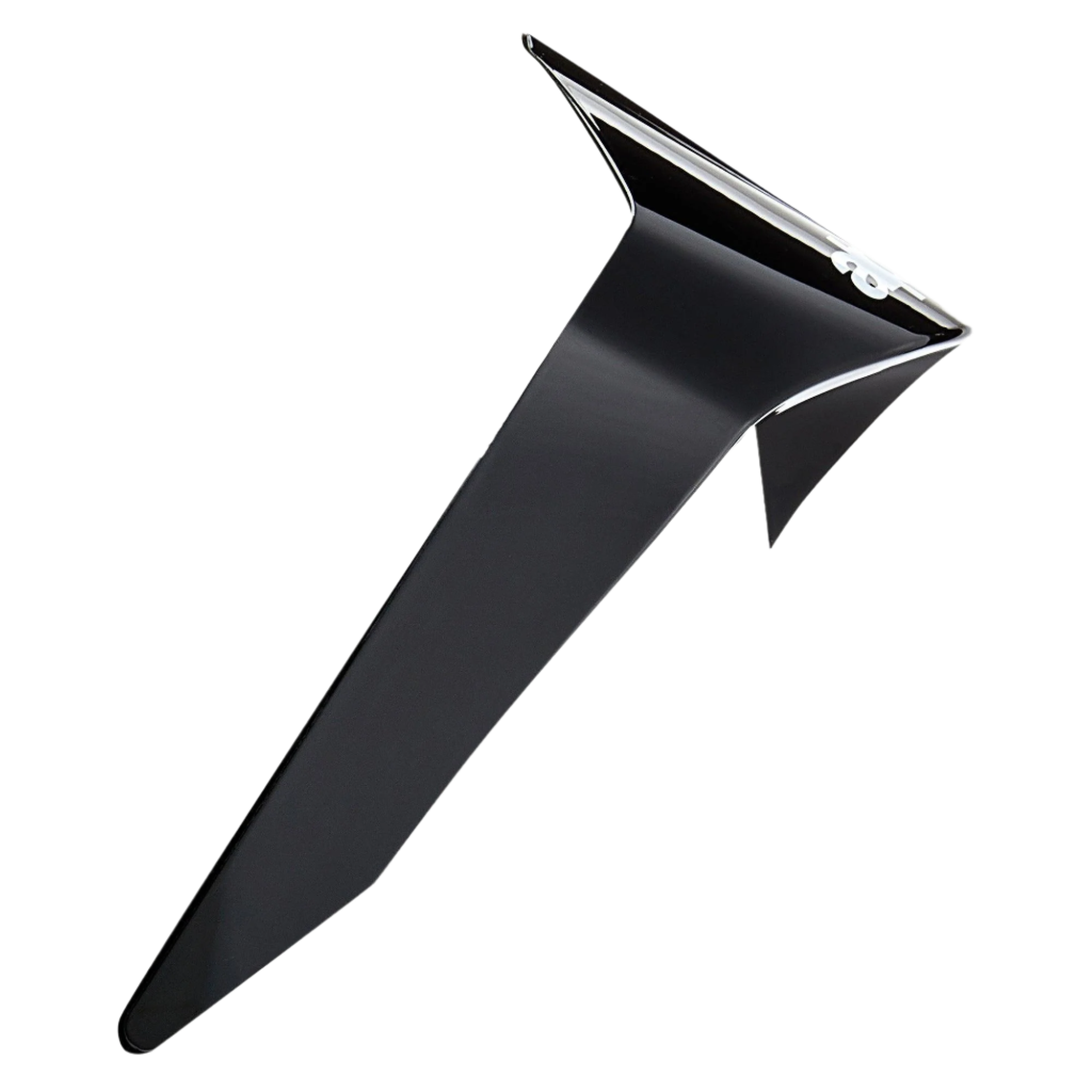 Alpinestars Supertech R10 Solid Standard Spoiler, acessório para capacete, preto brilhante, peça de substituição aerodinâmica para capacetes de motociclismo S-R10, com um design angular elegante e acabamento brilhante