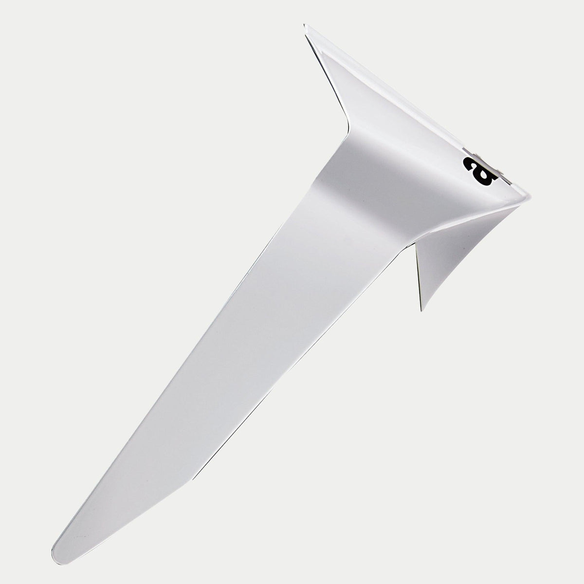 Alpinestars Supertech R10 Solid Standard Spoiler, replacement motorcycle helmet accessory, Solid White Glossy, aerodynamic design with black logo, official spare part for S-R10 helmets