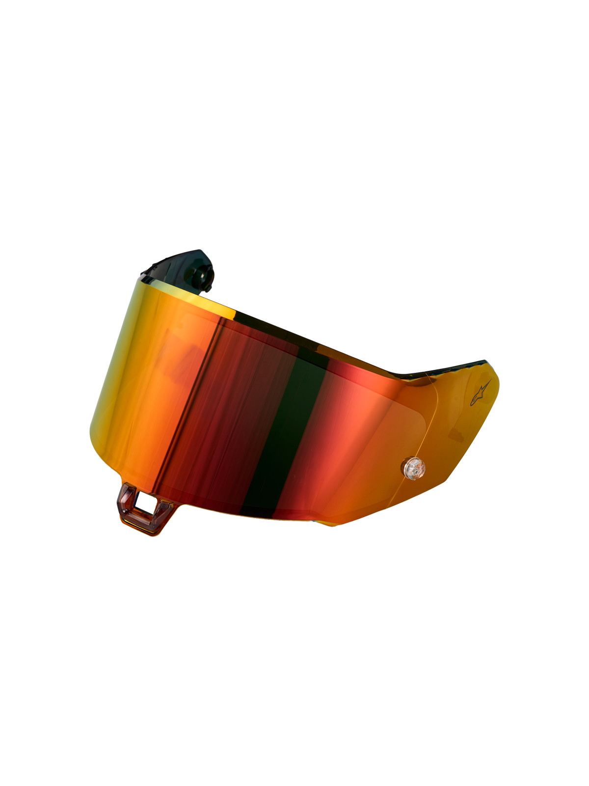 Alpinestars Absolute Vision Shield V2, viseira de substituição com acabamento vermelho espelhado para capacetes das séries S-R10 e S-R7, construção sintética