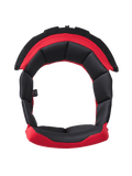 Alpinestars S-R7 Crown Pad, motorcycle helmet replacement padding, black and red, 100% PU construction