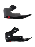 Almofadas laterais Alpinestars S-R7, peça de substituição para capacete de moto, construção em poliuretano cinzento e preto com molas de fixação, vista detalhada do acessório do capacete
