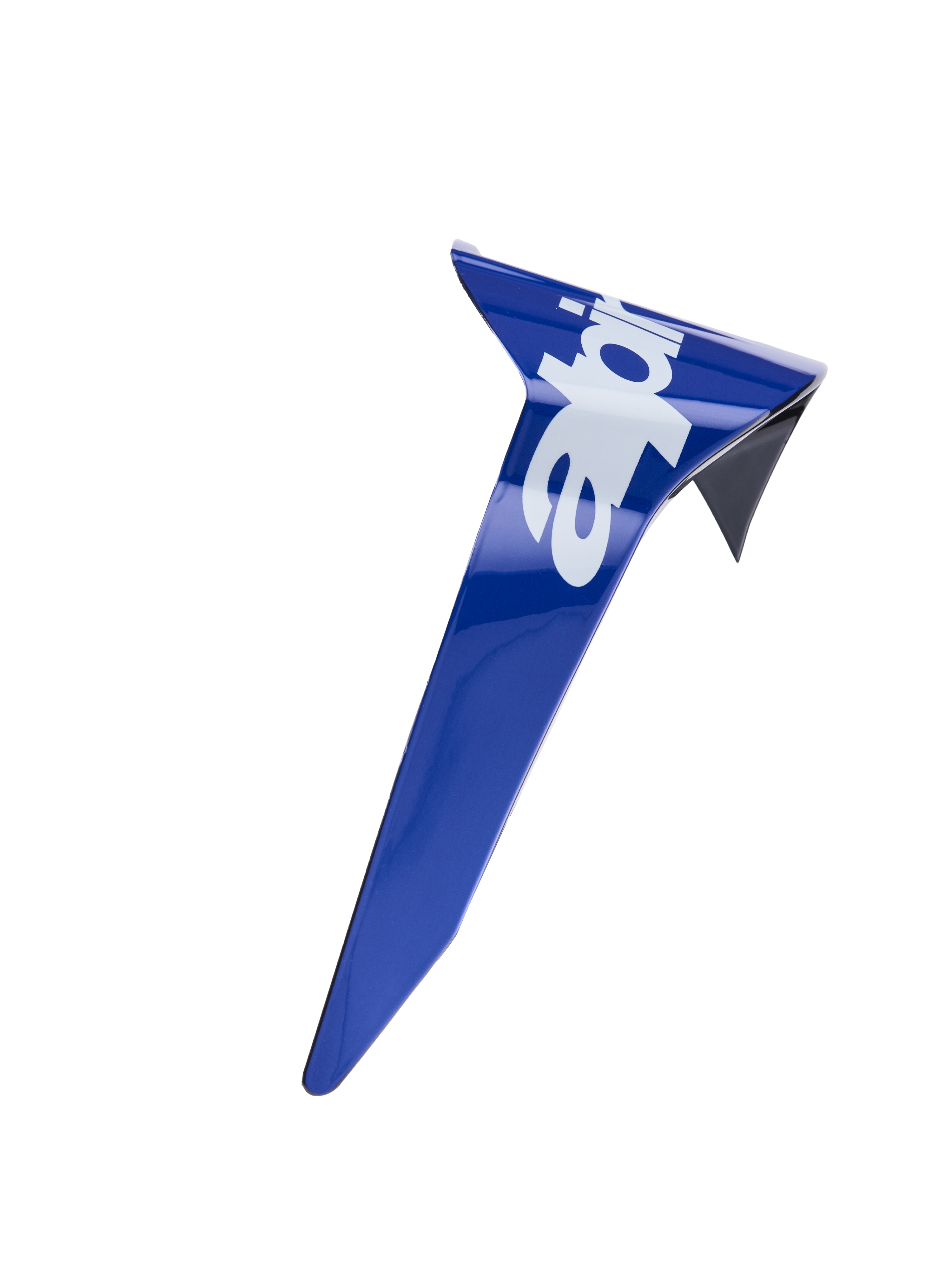Alpinestars Supertech R10 Arius Standard Spoiler, peça de substituição aerodinâmica para capacete, azul brilhante com logótipo Alpinestars branco, plástico moldado com precisão para estabilidade em corridas de alta velocidade