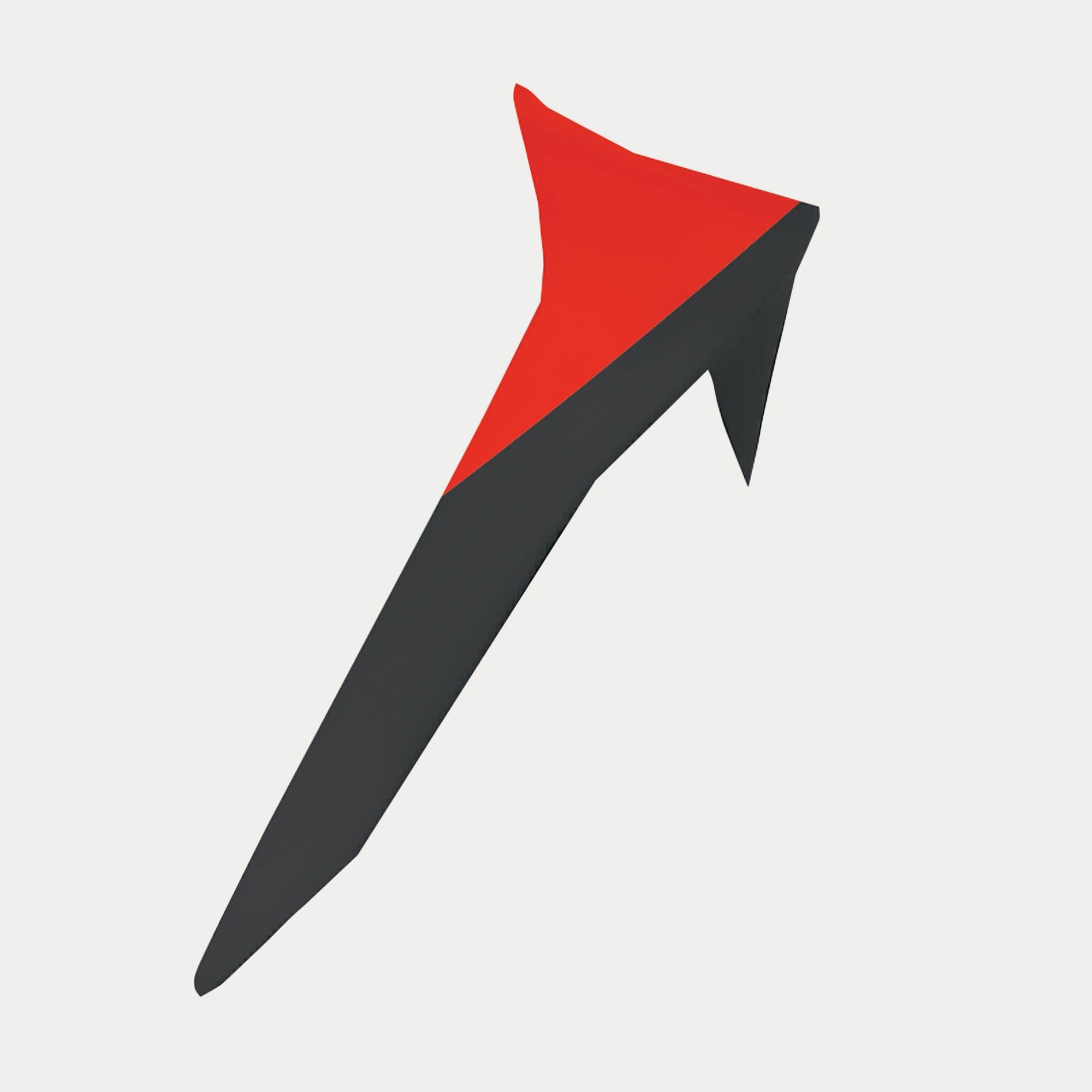Alpinestars Supertech R10 Element Standard Spoiler, acessório para capacete, preto e vermelho vivo, aleta aerodinâmica elegante com acabamento brilhante, concebido para capacetes de corrida S-R10