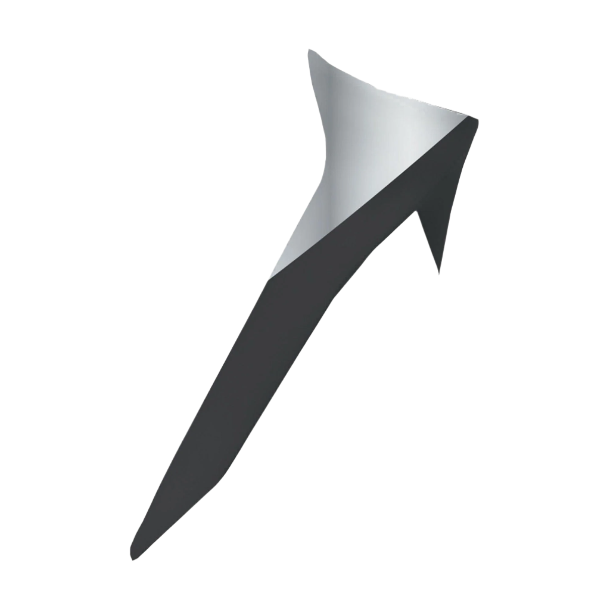 Alpinestars Supertech R10 Element Standard Spoiler, acessório para capacete, preto carbono prateado e preto brilhante, componente traseiro aerodinâmico para capacetes S-R10, perfil angular elegante com acabamento de alto brilho