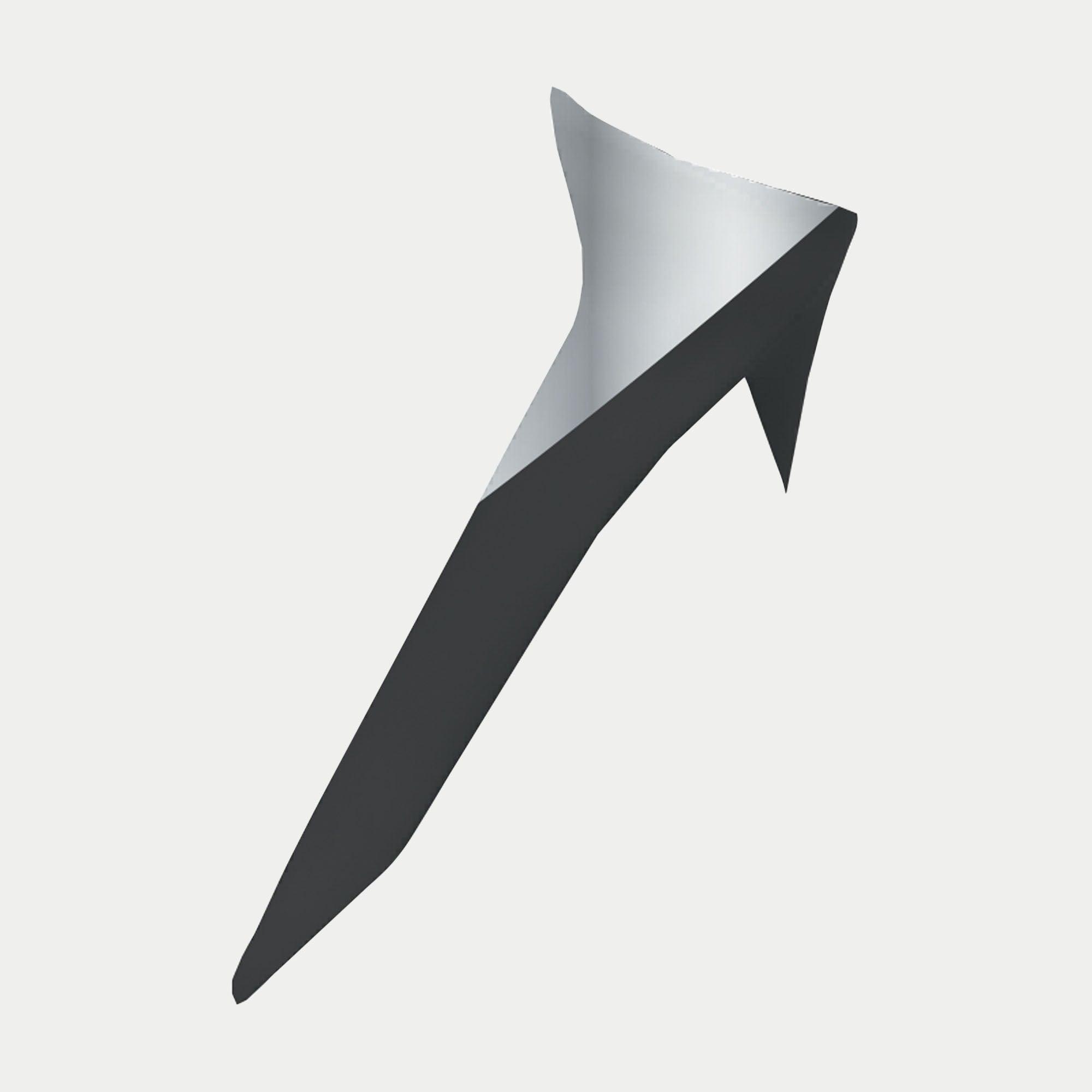 Alpinestars Supertech R10 Element Standard Spoiler, acessório para capacete, preto e prateado, componente de asa aerodinâmica com design angular elegante e acabamento brilhante, concebido para maior estabilidade e fluxo de ar
