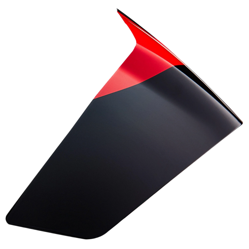Alpinestars Supertech R10 Element Race Spoiler, acessório para capacete, preto brilhante e vermelho vivo, peça de substituição aerodinâmica para capacetes S-R10, perfil elegante e pontiagudo