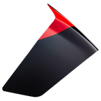 Alpinestars Supertech R10 Element Race Spoiler, acessório para capacete, preto brilhante e vermelho vivo, peça de substituição aerodinâmica para capacetes S-R10, perfil elegante e pontiagudo