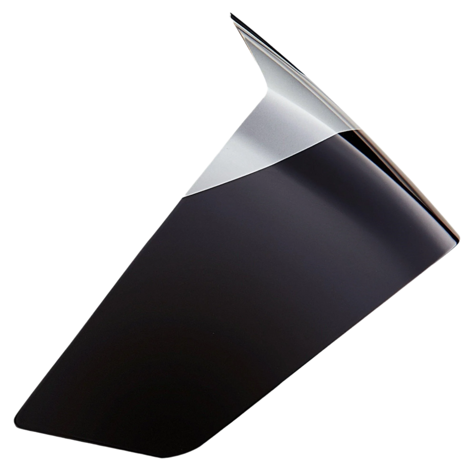 Alpinestars Supertech R10 Element Race Spoiler, Motorcycle Helmet Accessory, Black Carbon and Silver Glossy, sleek aerodynamic wing-shaped design, glossy finish, replacement part for S-R10 racing helmets