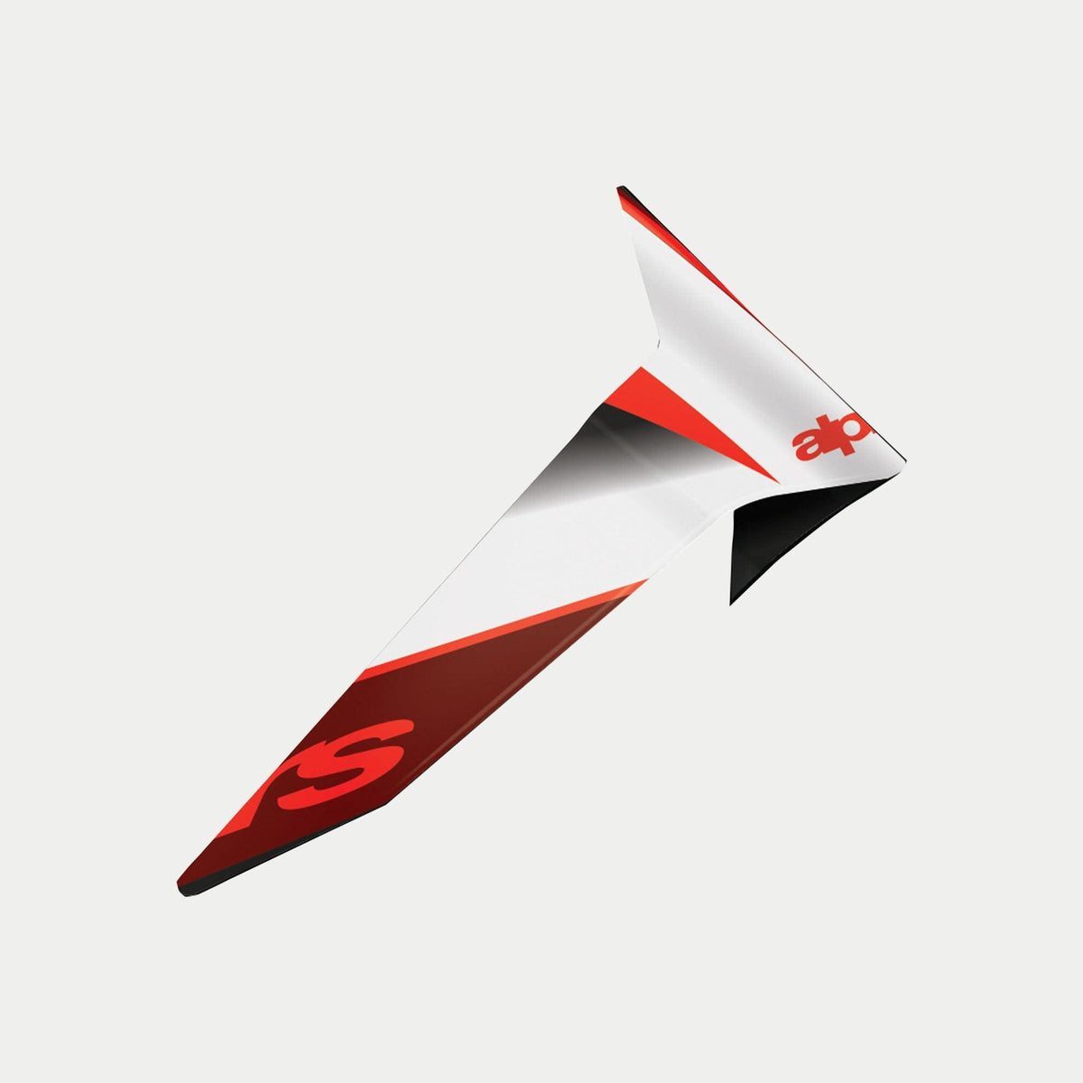 Alpinestars Supertech R10 Team Standard Spoiler, acessório de capacete, preto carbono, vermelho e branco brilhante, peça de substituição aerodinâmica com logótipos vermelhos e gráficos com efeito de carbono, acabamento brilhante para capacetes S-R10 Team