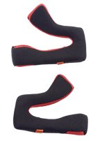 Alpinestars S-M5 Cheek Pads Replacement, acessório para capacete, pretas e vermelhas, conjunto de duas almofadas interiores ergonómicas, construção em malha respirável com vivos vermelhos, desenhadas para o conforto e ajuste de capacetes de motocross