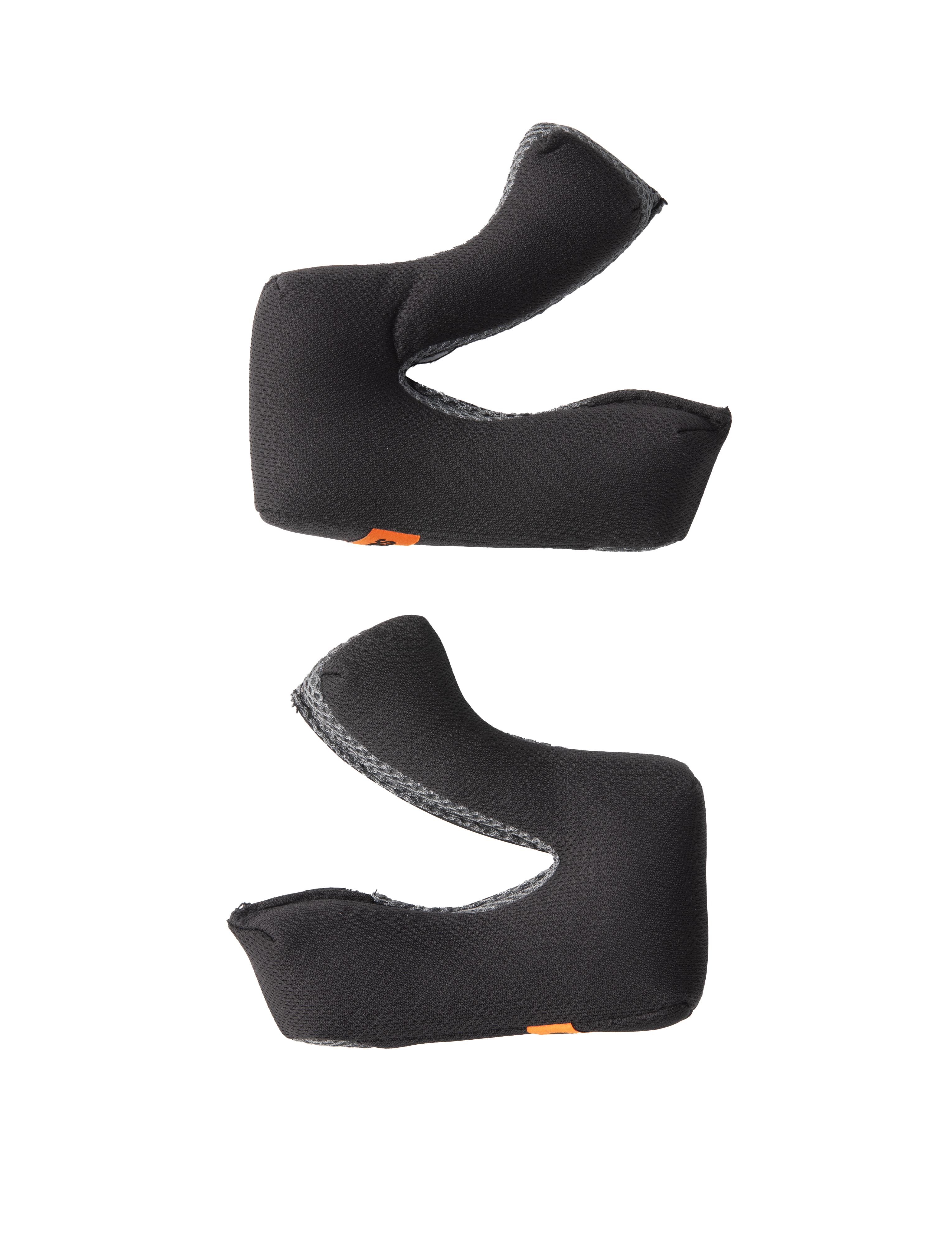 Alpinestars S-M3 Regular Cheek Pad Set, acessórios para capacete, cinzento, conjunto de almofadas laterais de substituição esquerda e direita, espuma moldada com tecido que absorve a humidade, pequenas abas cor de laranja com o logótipo, concebido para capacetes de off-road S-M3