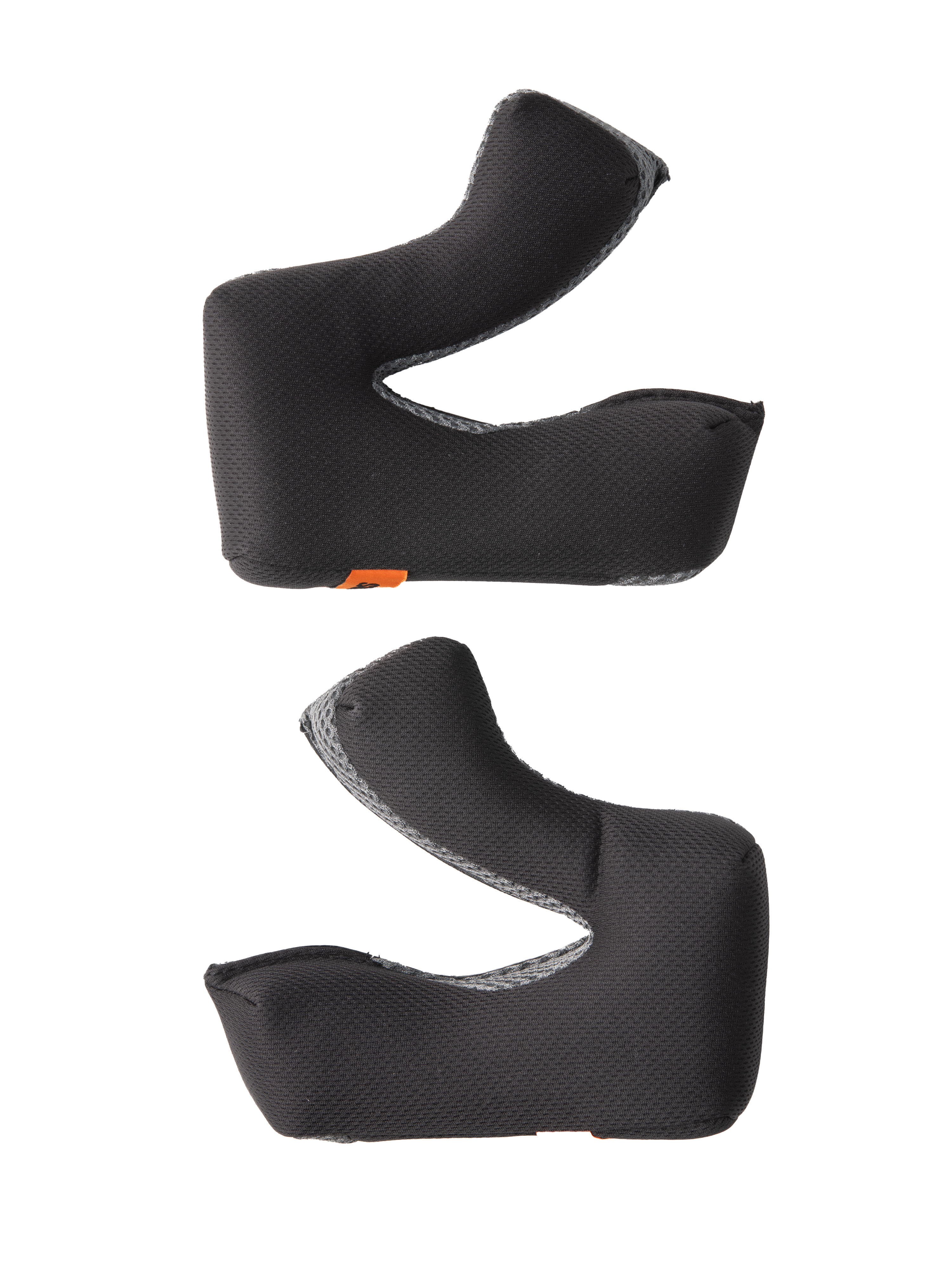 Alpinestars S-M3 Cheek Pad Set +5MM, almofadas de bochechas de substituição para capacete de motocross, tecido texturizado preto com extremidades em malha cinzenta, design ergonómico contornado, material que afasta a humidade para maior conforto e ajuste seguro
