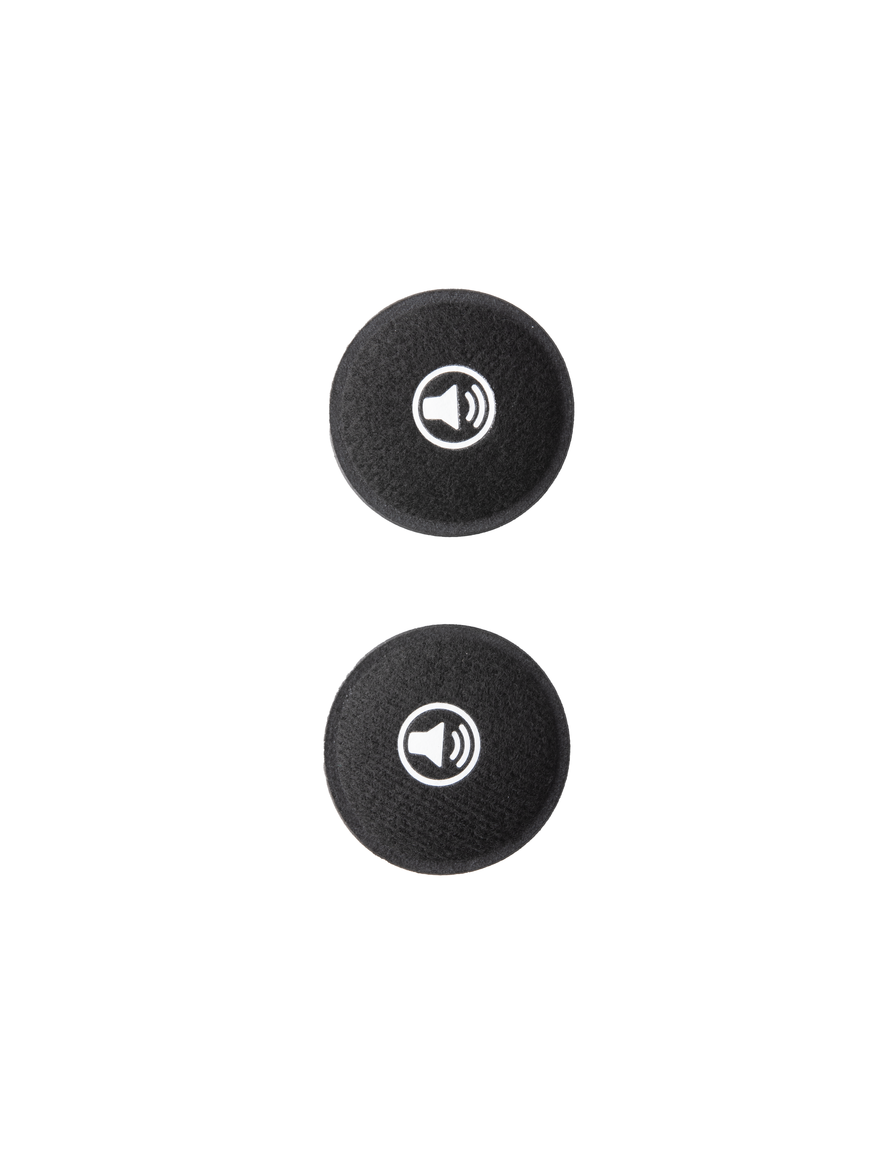 Alpinestars S-M7 Ear Pads Set, acessórios para capacetes de motocross, almofadas de espuma circulares pretas com ícones de altifalante brancos, almofadado interior de substituição para maior conforto e ajuste nos capacetes S-M7