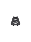 Alpinestars S-M3 Youth Chin Vent, preto, peça de substituição oficial para capacetes de motocross SM3 Youth, componente de ventilação trapezoidal com malha em favo de mel e logótipo em relevo, acessório de capacete