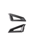 Alpinestars S-M3 Top Vent Sides, par de componentes de substituição para ventilação de capacete, pretas, design geométrico com recortes triangulares, acabamento mate, construção em plástico para capacetes de motocross