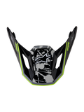 Alpinestars Visor S-M7 Blaster, visor de substituição para capacete de motocross em preto brilhante, cinzento e amarelo fluo para competição off-road.