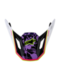 Alpinestars Visor S-M7 Blaster, visor de substituição para motocross, roxo, rosa e branco brilhante com logótipo Astars.