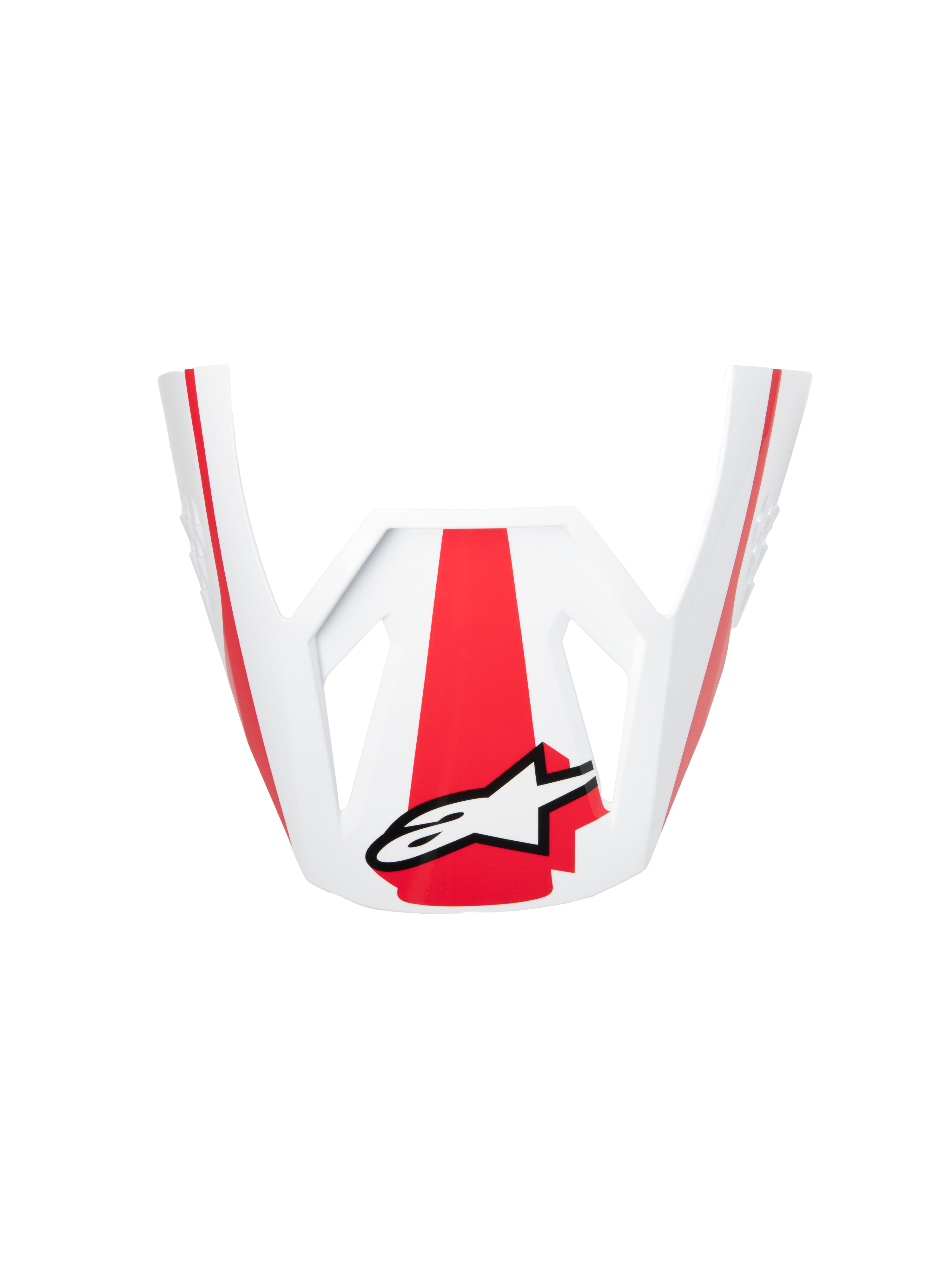 Viseira Alpinestars S-M3 Heat ECE06, acessório para capacete, vermelho, branco e preto brilhante, peça de substituição oficial para capacetes de todo-o-terreno, com gráficos vermelhos arrojados e logótipo Alpinestars branco, acabamento brilhante para equipamento de motocross