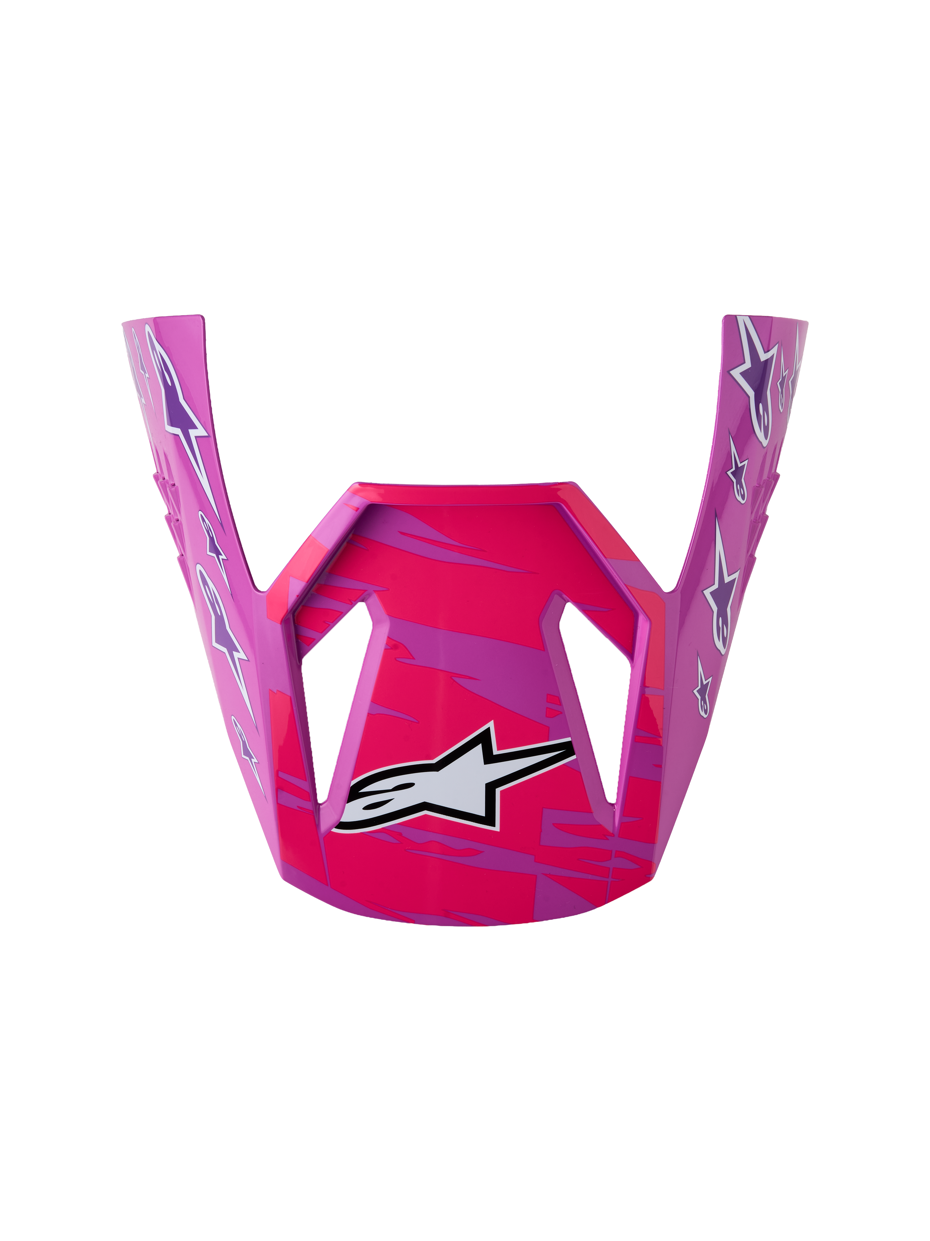 Alpinestars visor SM3 Falcon Jovem, peça de substituição para motocross para jovens, roxo e rosa fluorescente brilhante.