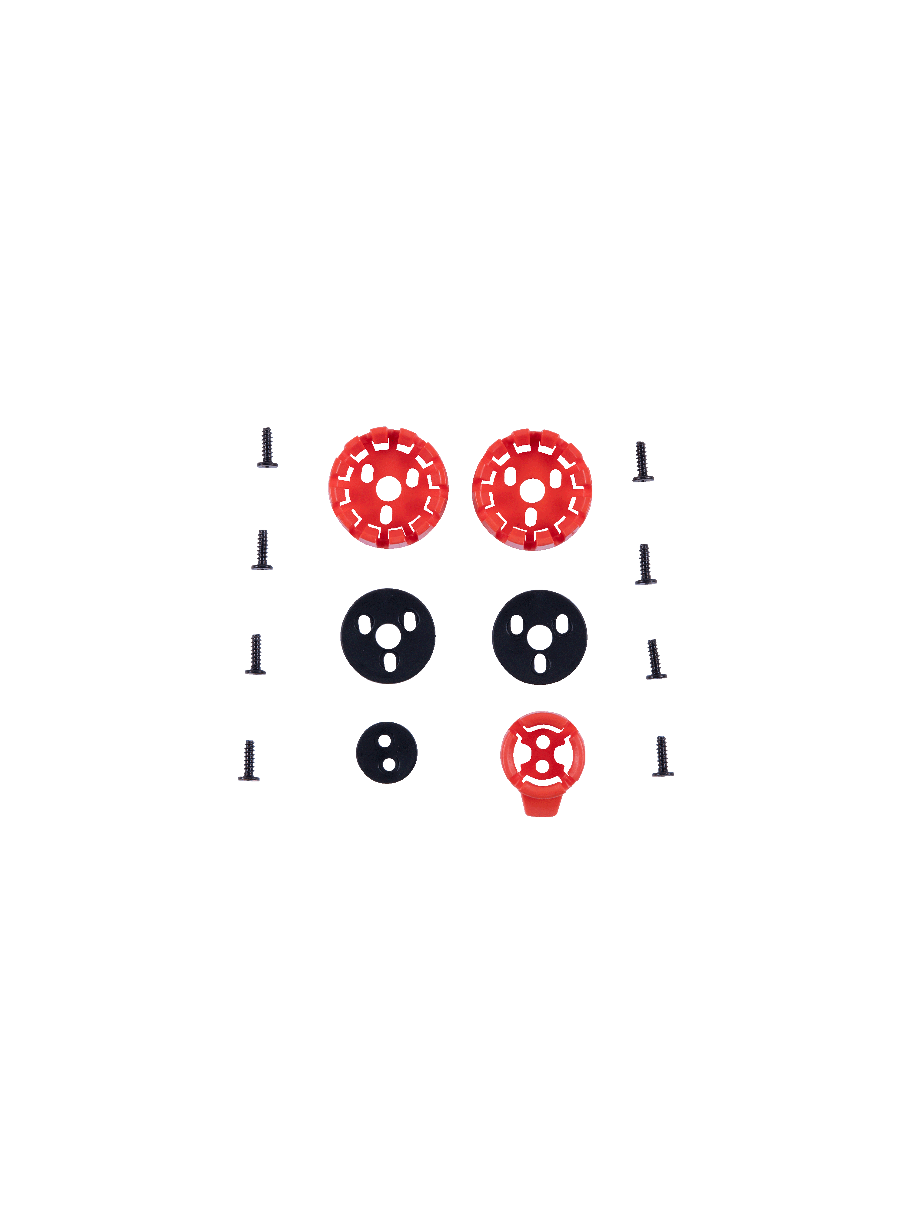 Alpinestars S-M3 Youth Visor Connection Set, kit de montagem de viseira para capacete, vermelho e preto, com engrenagens circulares, discos e parafusos, peças de substituição para capacetes de motocross para jovens