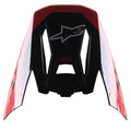 Alpinestars Viseira S-M5 Beam, acessório para capacete de motocross, preto e vermelho brilhante, com logótipo de estrela cinzento e marca SM5 a vermelho, viseira de substituição para equipamento de corrida todo-o-terreno