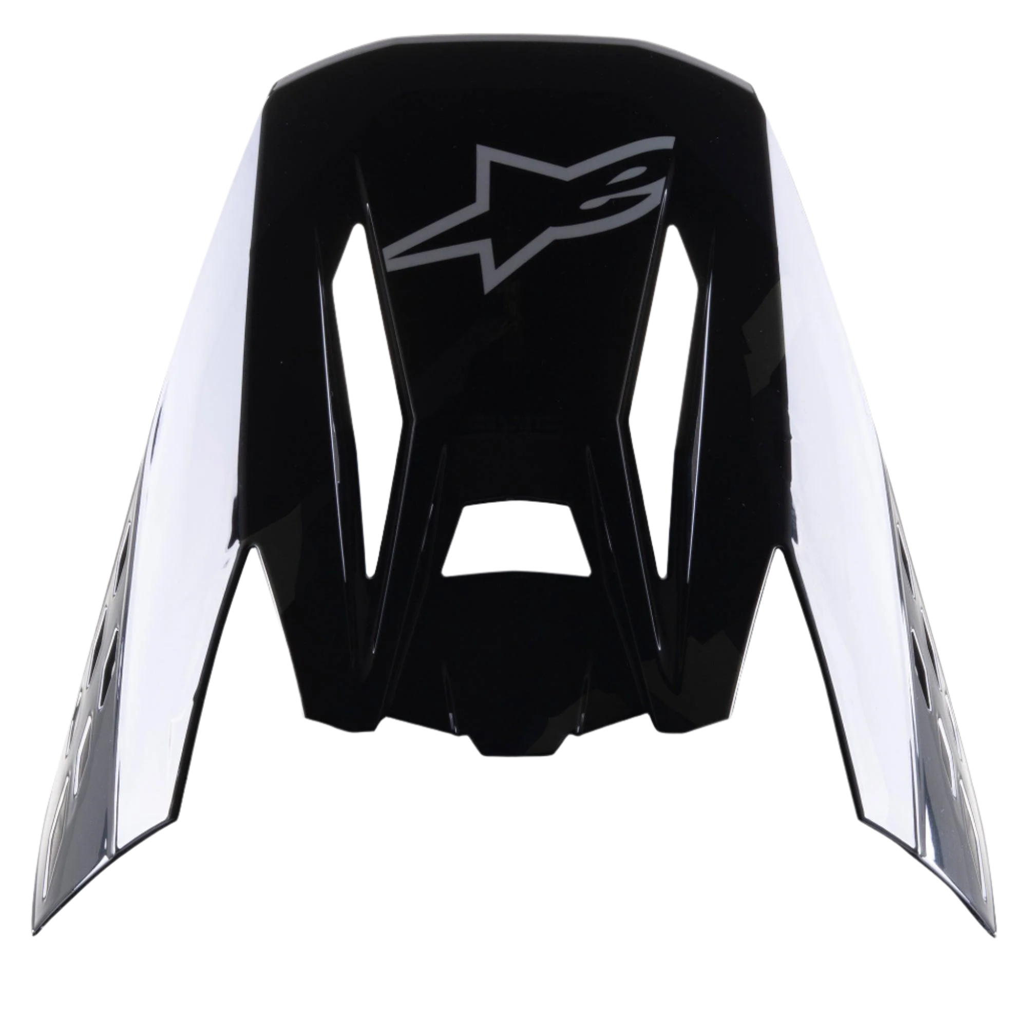 Alpinestars Viseira S-M5 Rover, acessório para capacete de motocross, camuflado preto antracite brilhante, acabamento preto brilhante com logótipo de estrela cinzento, design aerodinâmico com aberturas para fluxo de ar