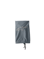 Alpinestars S-M7 Soft Bag, bolsa de armazenamento para capacete de motocross, cinzenta, com logótipo de estrela Alpinestars cinzento claro, fecho de cordão com cordão preto, construção têxtil leve para proteção de equipamento todo-o-terreno