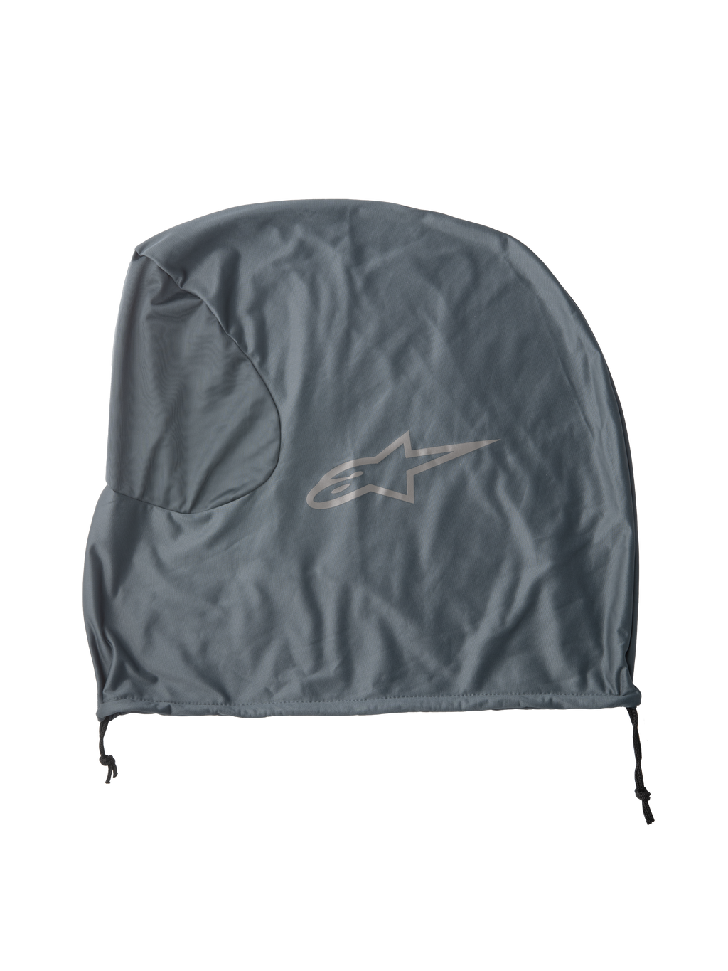 Alpinestars S-M7 Soft Bag, saco macio para capacete, cinzento, em tecido leve, com o logótipo da estrela Alpinestars, fecho de cordão, concebido para proteção de equipamento de motocross