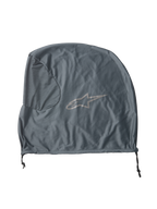 Alpinestars S-M7 Soft Bag, saco macio para capacete, cinzento, em tecido leve, com o logótipo da estrela Alpinestars, fecho de cordão, concebido para proteção de equipamento de motocross