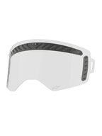 Alpinestars lente Supertech Modulator Vented, peça de substituição transparente para óculos de motocross, com ventilação integrada, revestimento anti-embaciamento e suportes para tear-off