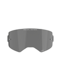 Alpinestars Supertech Smoke Lens, lente de substituição fumada escura para óculos de motocross, lente curva em policarbonato moldado por injeção com pinos para tear-off, com a inscrição 'ONE GOAL. ONE VISION.' e o logótipo da estrela Alpinestars