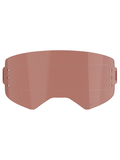 Alpinestars Supertech Wide Vision Roll-Off Lens, acessório para óculos, tonalidade Copper Rose (cobre/rosa), com linhas de deslize horizontais e pontos de montagem laterais, em policarbonato resistente a impactos para motocross e todo-o-terreno.