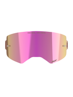 Alpinestars Supertech, lente de motocross espelhada rosa, tecnologia Absolute Vision com pinos para tear-off.