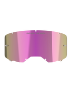 Alpinestars Vision 8-5-3 Mirror Pink Lens, lente de substituição para óculos de motocross, rosa espelhada, acabamento refletivo para uso todo-o-terreno, com a inscrição One Goal One Vision.