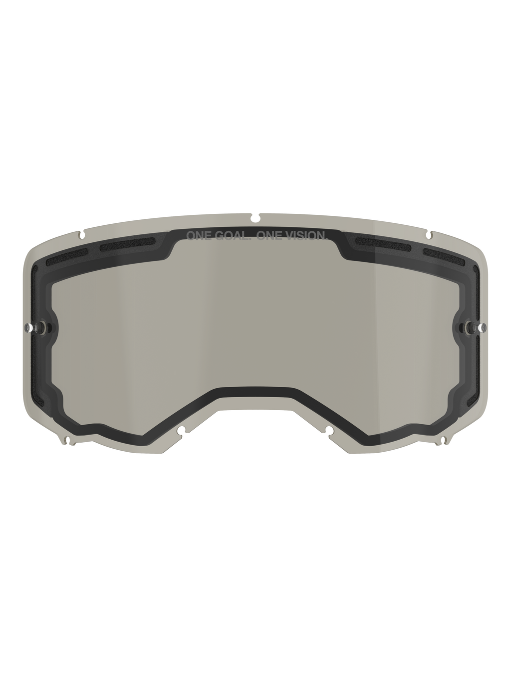 Alpinestars Vision 8-5-3, lente de substituição para óculos de painel duplo, tonalidade cinzento smoke, policarbonato curvo com aberturas de ventilação e pinos de tear-off integrados, acessório de motocross