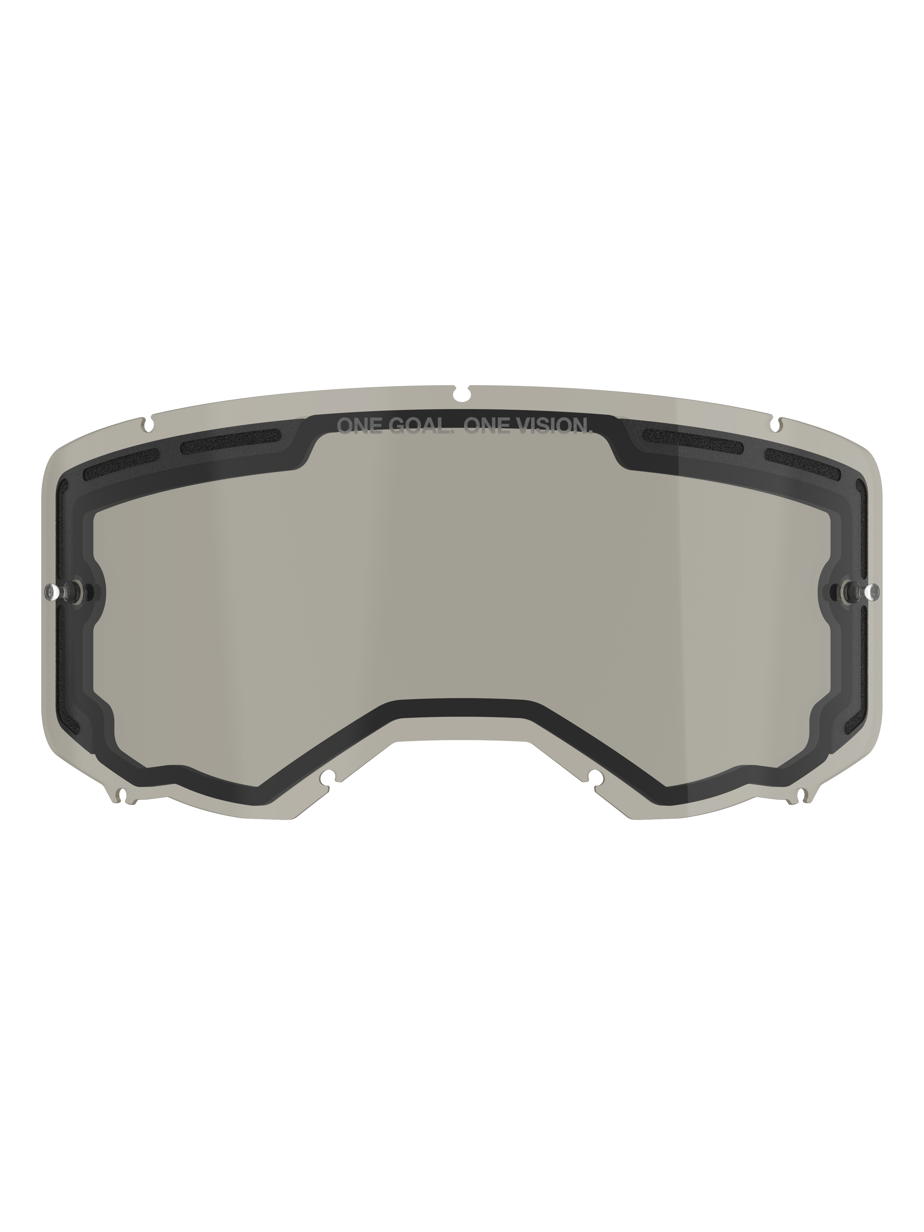 Alpinestars Vision 8-5-3 Dual Pane Lens, Goggle Replacement Lens, Smoke Gray Tint, Curved Polycarbonate with Vents and Integrated Tear-Off Posts, Motocross Accessory