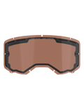 Alpinestars Vision 8-5-3 Dual Pane Vented Lens, lente de substituição com tonalidade Copper Rose para óculos de motocross, com pinos de tear-off integrados, aberturas de ventilação superiores e marca ONE GOAL ONE VISION.