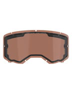 Alpinestars Vision 8-5-3 Dual Pane Vented Lens, lente de substituição com tonalidade Copper Rose para óculos de motocross, com pinos de tear-off integrados, aberturas de ventilação superiores e marca ONE GOAL ONE VISION.