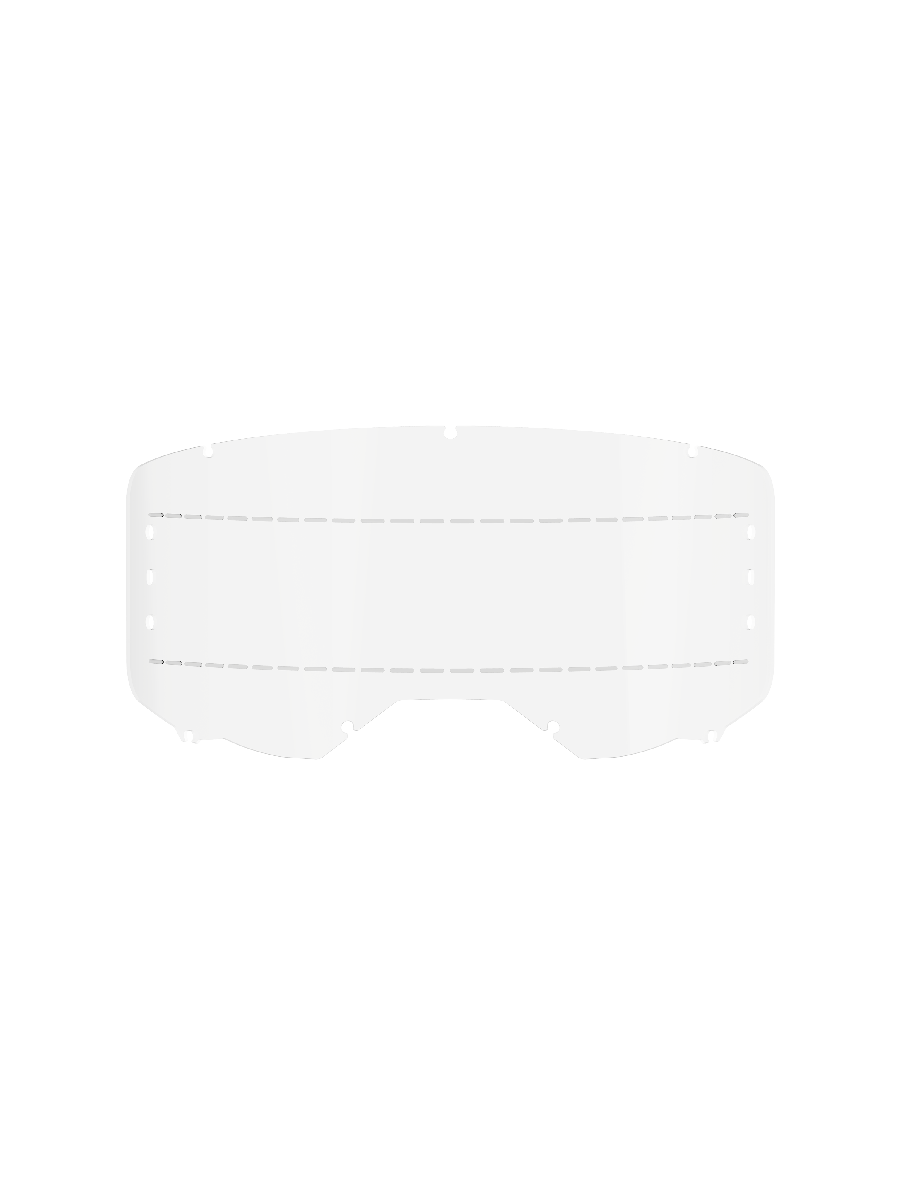 Alpinestars Vision 8-5-3 Roll Off Film, lente de substituição em policarbonato transparente para óculos de motocross, com linhas de deslize em silicone tracejadas e sistema de bloqueio de sete orifícios, acessório durável para corridas fora de estrada