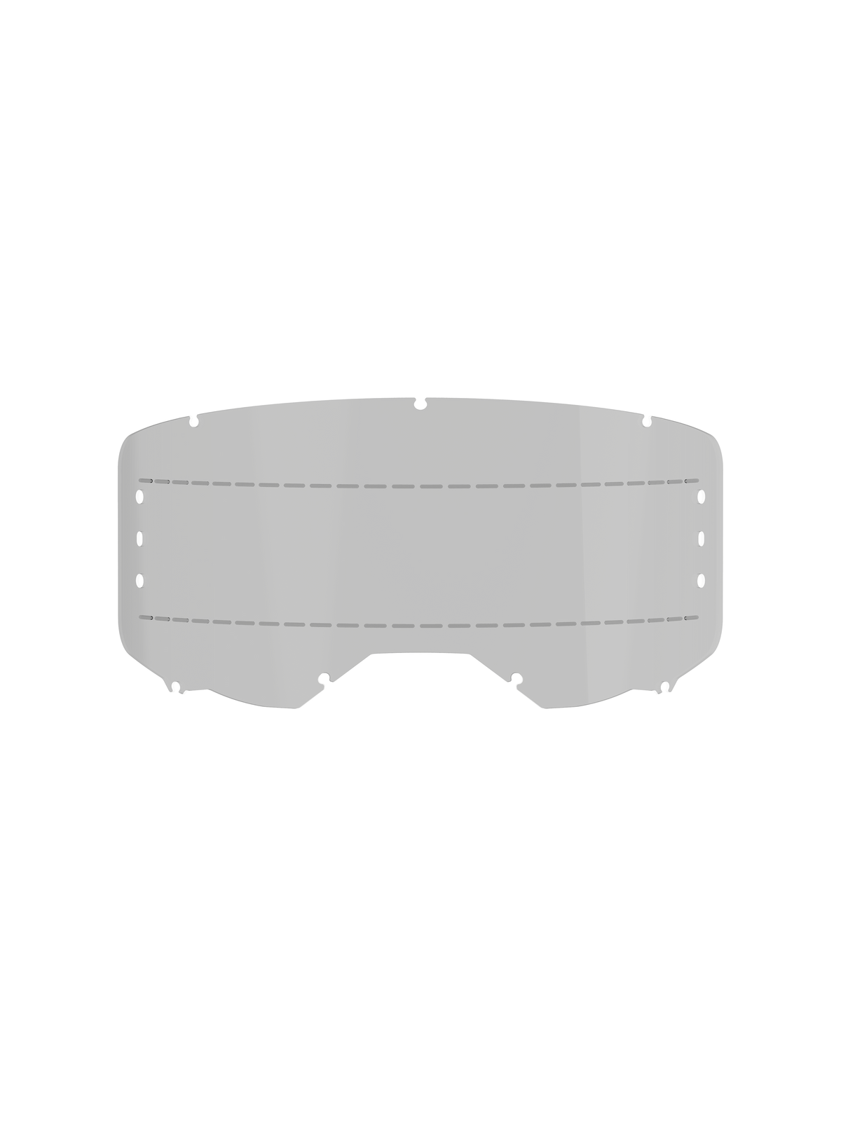 Alpinestars Vision 8-5-3 Roll Off Film, acessório para óculos, cinzento (smoke), com lente curva em policarbonato com linhas de deslize em silicone, orifícios de montagem para recipientes roll-off e revestimento anti-embaciamento para motocross e off-road