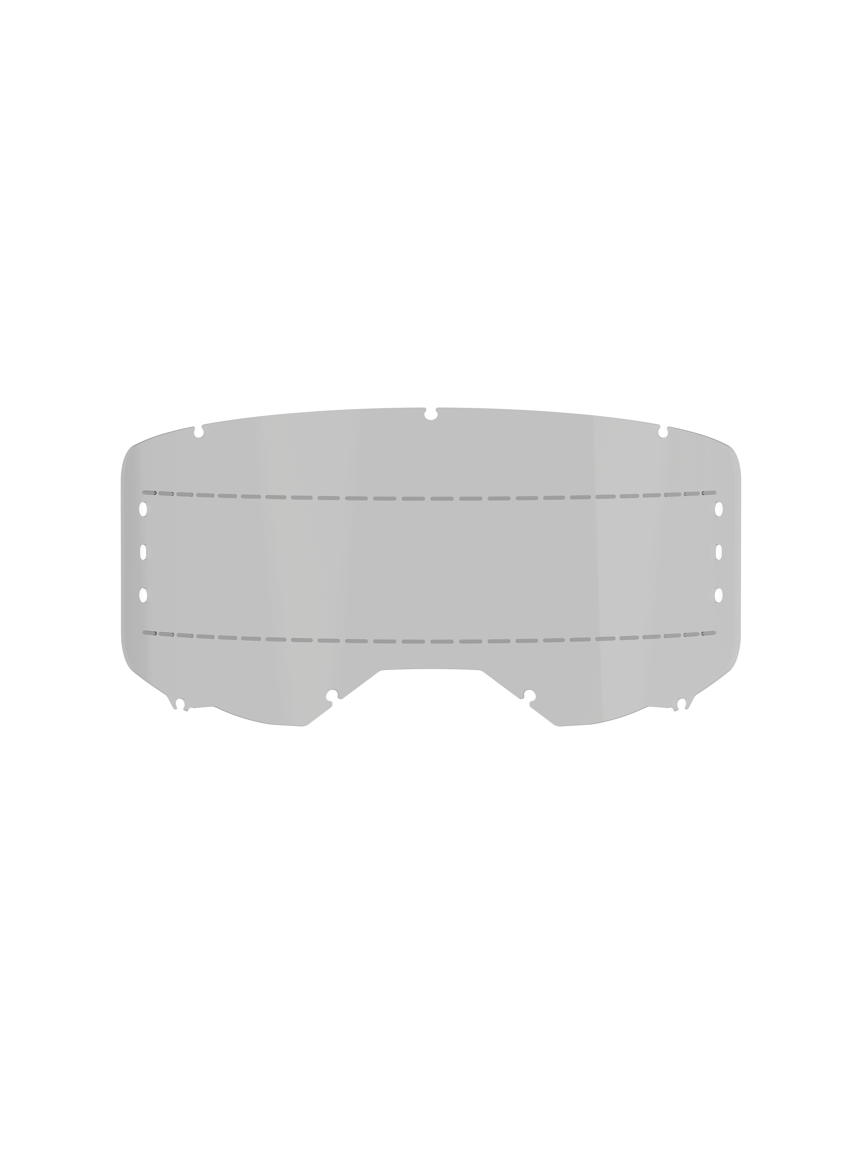Alpinestars Vision 8-5-3 Roll Off Film, acessório para óculos, cinzento (smoke), com lente curva em policarbonato com linhas de deslize em silicone, orifícios de montagem para recipientes roll-off e revestimento anti-embaciamento para motocross e off-road